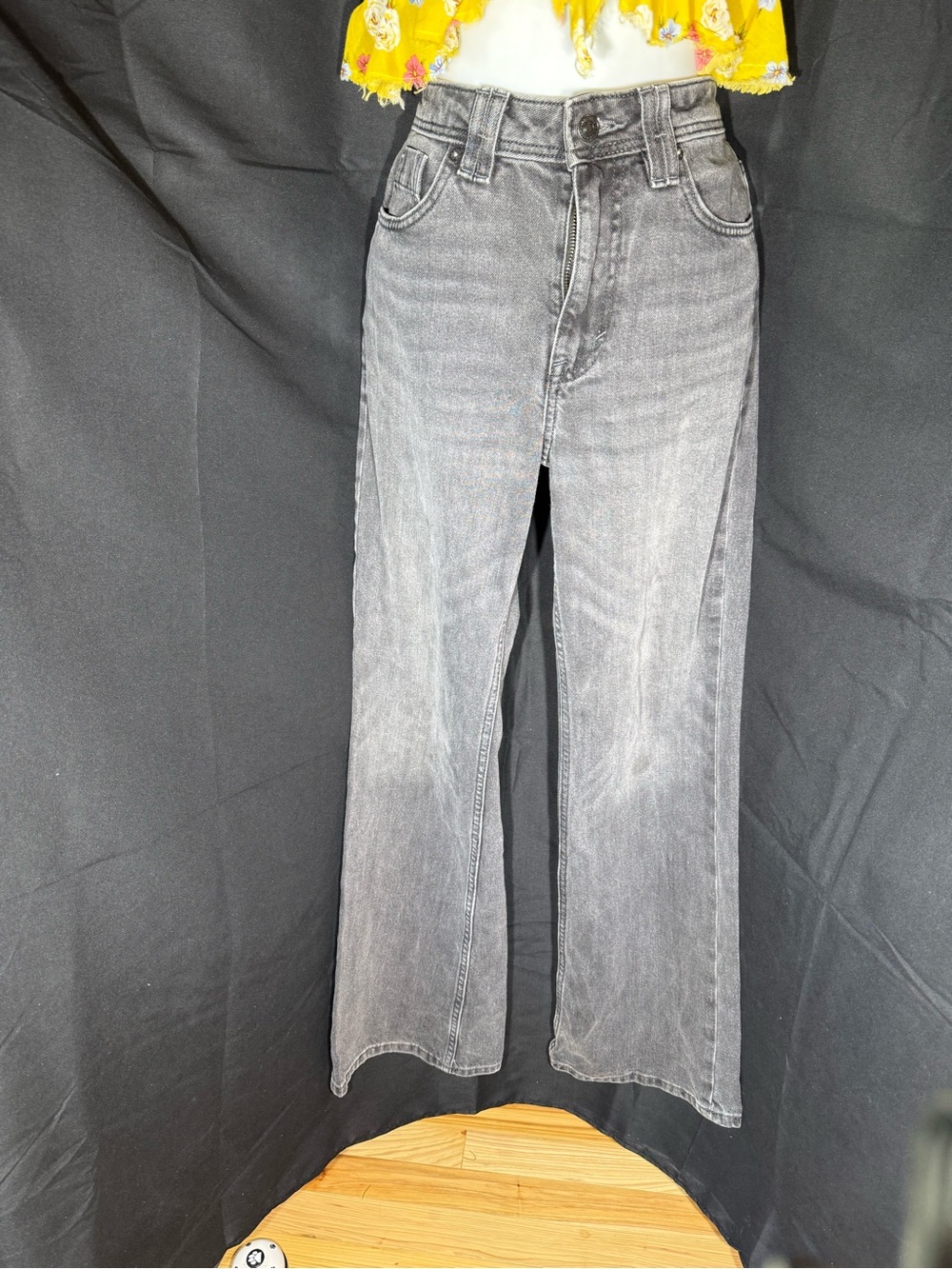 We The Free Faded Gray Flare Jeans